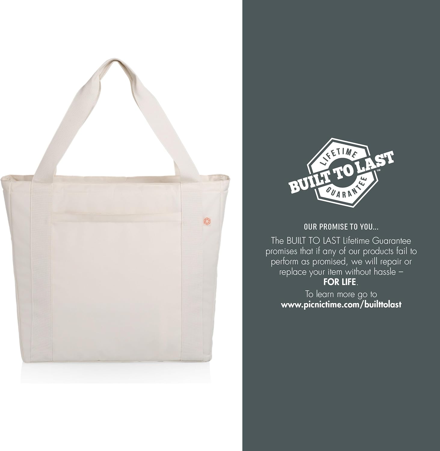 Picnic TIME Tahoe XL Tote Cooler 2.0 Bag, Versatile Insulated Cooler Bag with 24-Can Capacity, Soft Insulated Tote with Water-Resistant Interior Liner, Long Straps, and Exterior Pocket, (Sand)