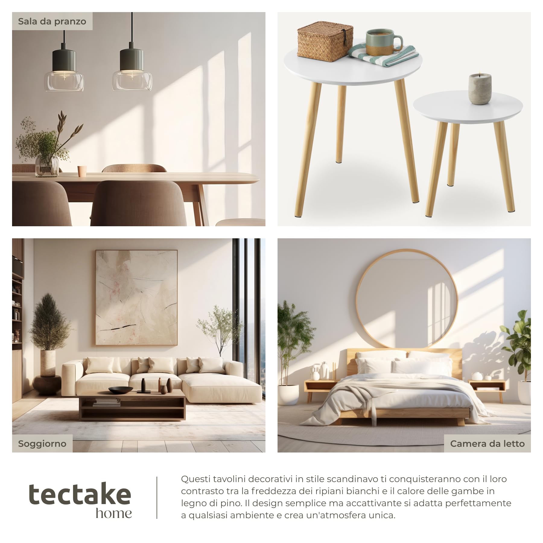 TecTake Tavolino Derby Industrial – 45x45x55 Cm – MDF E Acciaio, Ripiano In Rete, Carico 75 Kg - 6
