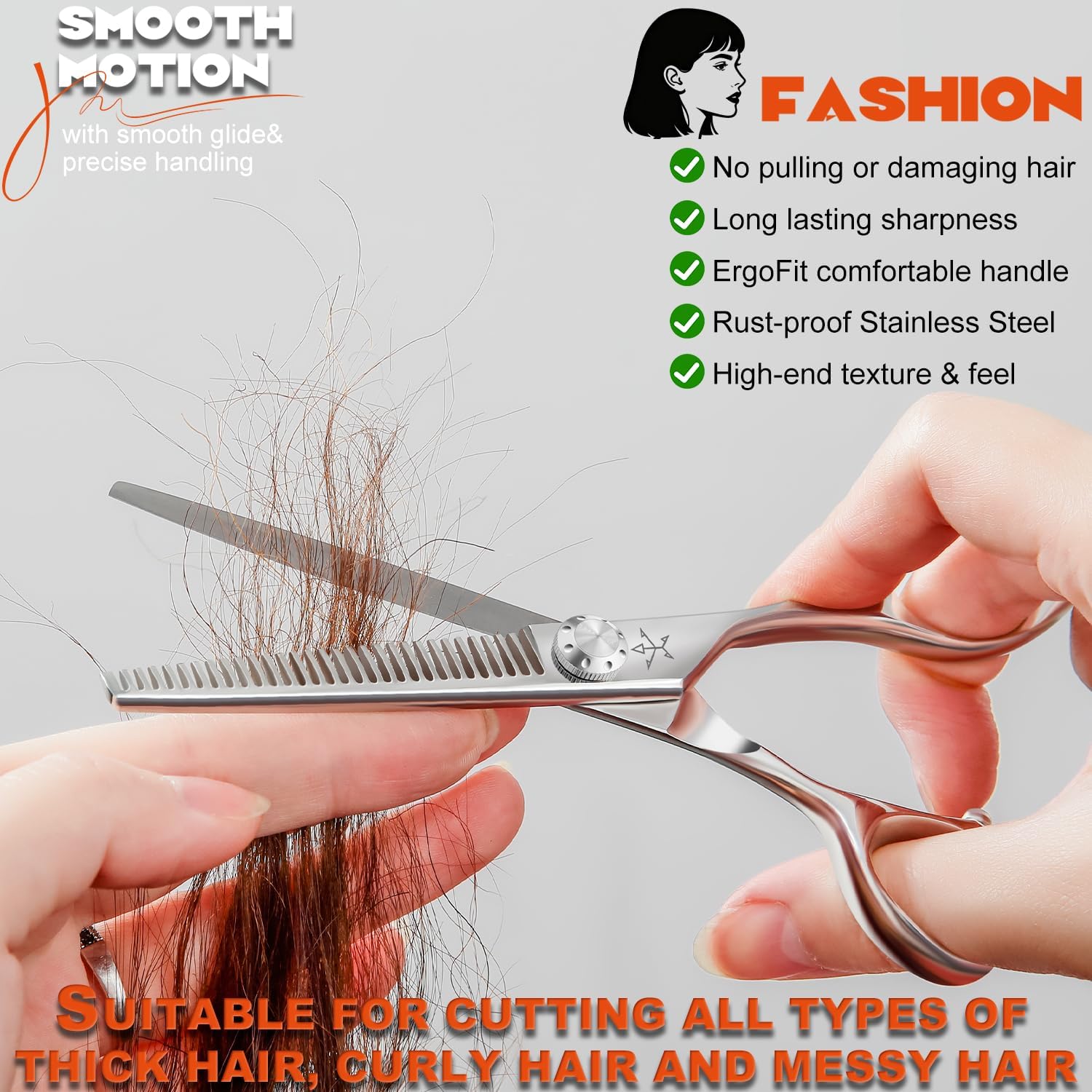 High-end Professional Hair Scissors Thinning Shears Barber Hair Cutting Teeth Shears Hairdressing Texturizing Scissor 6 Inch Stainless Steel Alloy For Women Men Kids Salon Hairdresser & Home