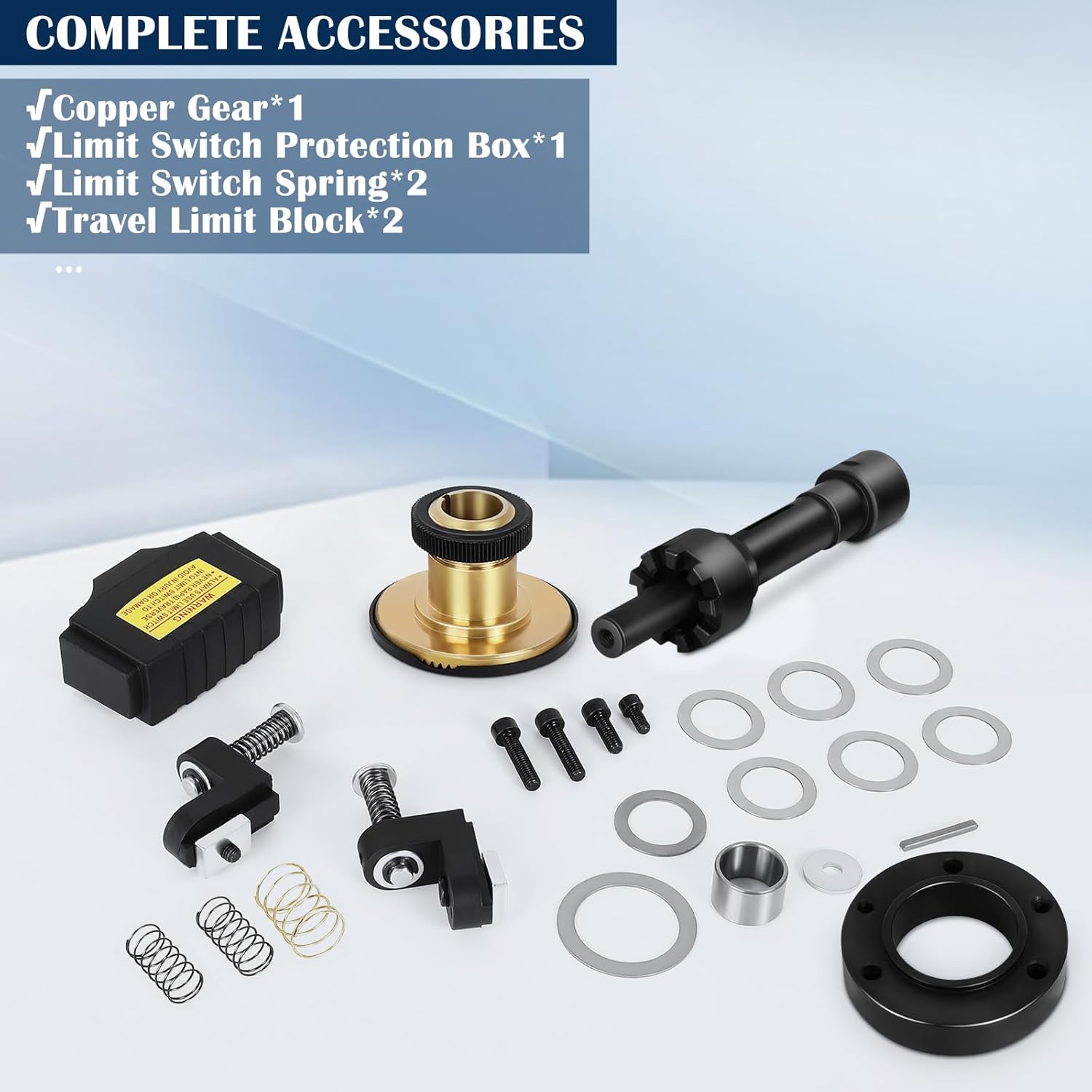Complete accessories included with the FAHKNS Z-Axis Power Feed