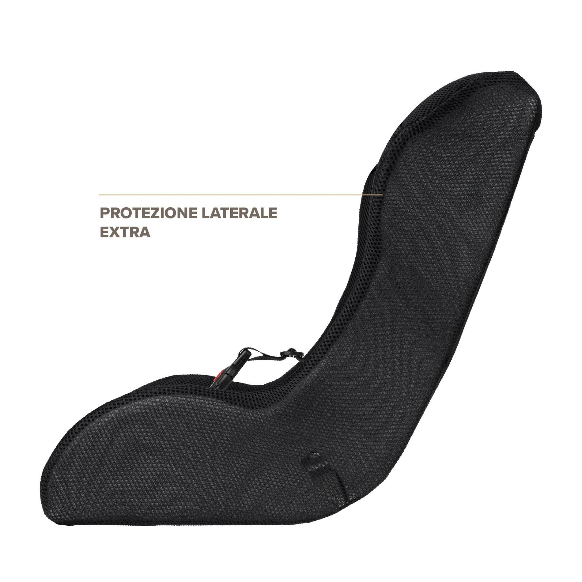 POLISPORT 8015000020 – Mini Pelican Tutto Clima Riduttore Seduta Bebè con Cintura a 3 Punti per Rimorchio, Passeggino e Bici Cargo – Traspirante, Sicuro e Compatibile da 7 a 18 Mesi, Nero