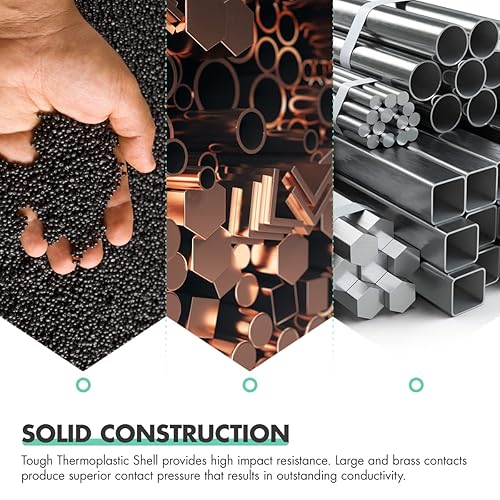 Miniatura 4 de Micmi Enchufe de hoja recta angular, enchufe angular macho de reemplazo para secador AC, enchufe para soldador NEMA 6-30P 6-50P, 50 A, 250V negro