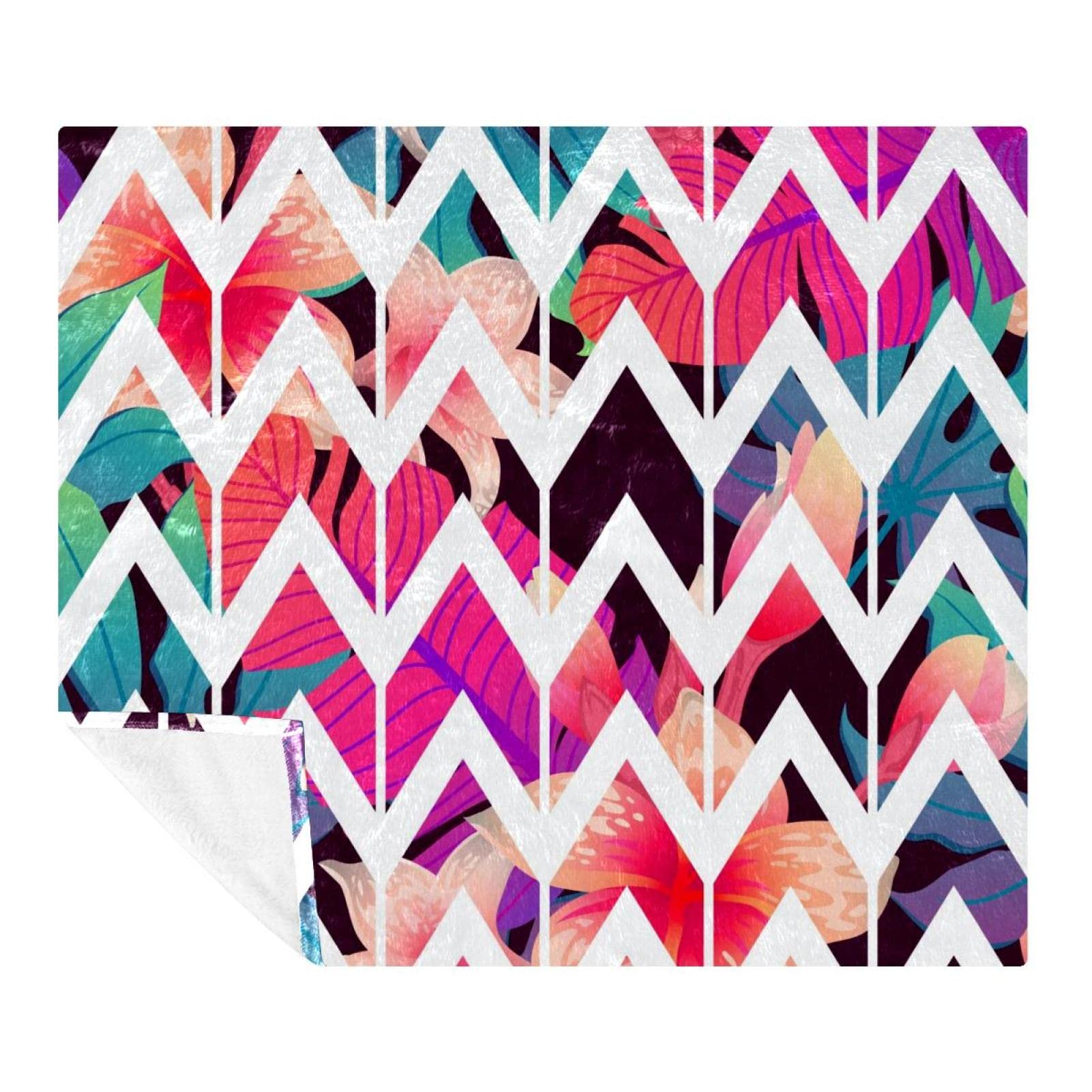 Couverture douce à motif tropical exotique le cadeau idéal pour lit et voyage