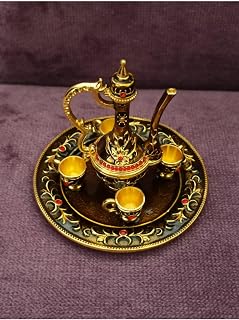 SODEF Decorative Sherbet Set Figurine Brown Metal Classic Style Home Accent - Brown