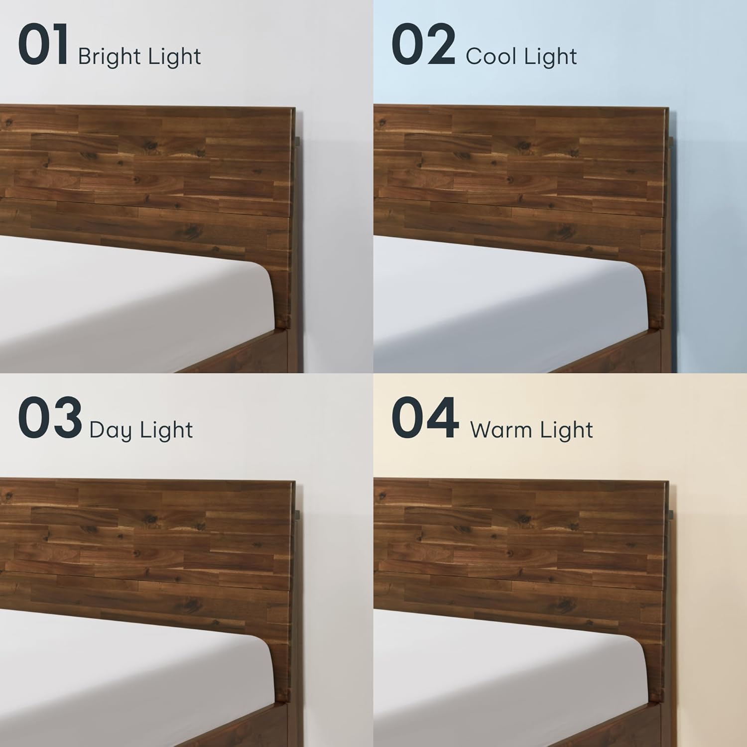 FLEXISPOT Hako Queen Solid Acacia Wood Platform Bed Frame with Storage Headboard, 1100 lbs Heavy Duty, Tool-Free Quick Assembly, FSC Certified, Sherwin-Williams Finish, Walnut Brown, 10-Year Warranty - Image 11