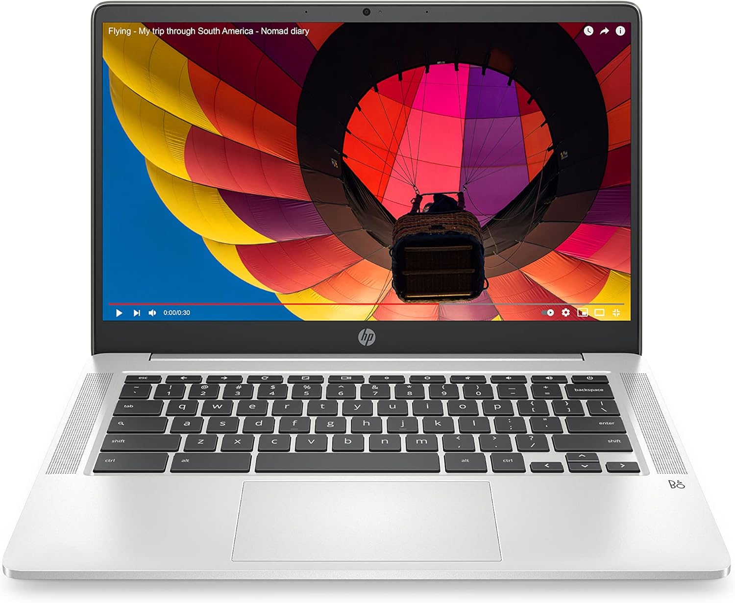 HP Chromebook 14" Laptop, Intel Celeron N4120 Processor, Intel UHD Graphics 600, 4 GB RAM, 64 GB SSD, Chrome OS (14a-na0230nr, Mineral Silver)