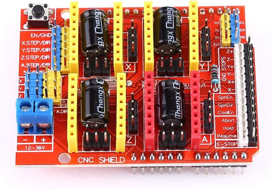 YWBL-WH CNC Expansion Board, CNC V3 Engraving Machine Expansion Board and 4Pcs A4988 Stepper Motor Driver, 3D Printer Interface & Driver Modules