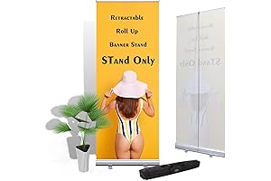 Retractable Sign Aluminum Alloy Banner Stand 24x64