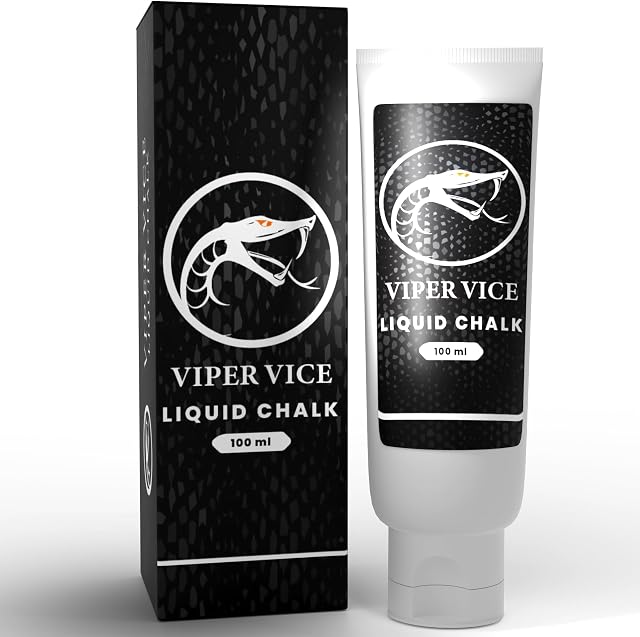 Viper Vice Liquid Chalk 100ml | Sports Chalk | Gym Chalk | Weightlifting Chalk | Climbing Chalk | Strong Grip | Sweat Free Hands for Weightlifting, Gymnastics, Calisthenics, Climbing, Bodybuilding