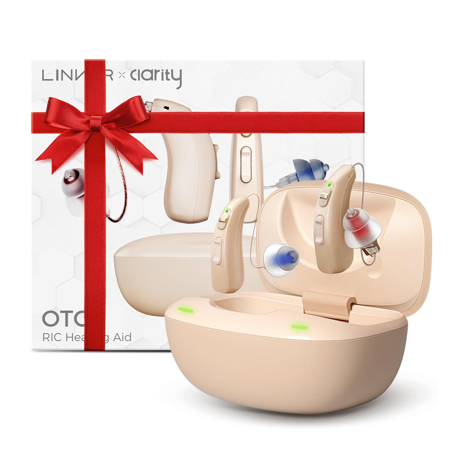 LINNER-Clarity Hearing Aids for Seniors, Rechargeable Hearing Amplifier with Noise Cancelling, OTC Hearing Aids Designed for Adults with Mild to Moderate Hearing Loss