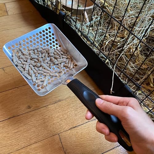 Miniatura 6 de DS. DISTINCTIVE STYLE Cuchara de arena para gatos con tamiz de metal (pequeños agujeros redondos)