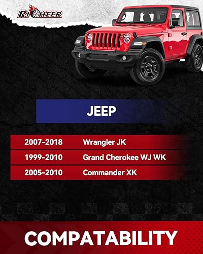 Miniatura 3 de Richeer Espaciadores de rueda espaciadores 5x5 para Wrangler JK JKU 1999-2009 Grand Cherokee WJ WK 2006-2010 Commander XK, 4 espaciadores de rueda
