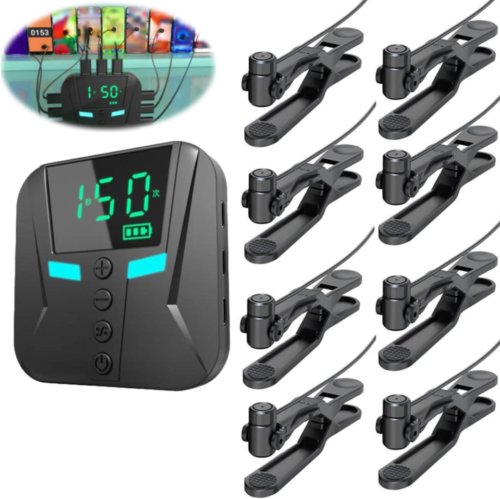 Auto Clicker for Smart Phone, Phone Screen Tapper for Phone Apps Video Live Streaming Gadget Fast Click,New Simulation Finger Continuous Click for Live Broadcasts Likes, Games, Reward Tasks(8)