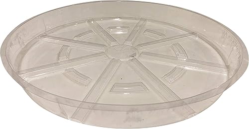 Miniatura 2 de Bark and Lindy Platillos de plástico transparente para plantas bandejas de goteo (paquete de 5)