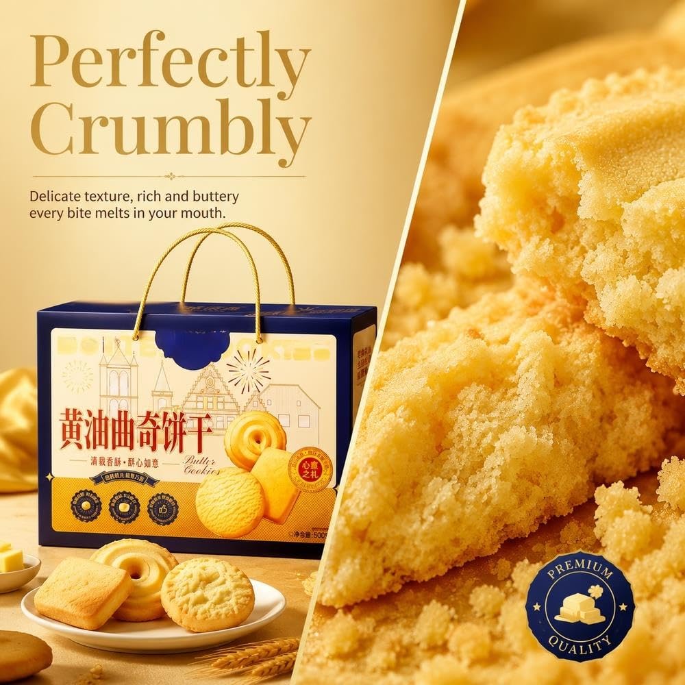 Galletas De Mantequilla Caja Surtida 500g Crispy Snack