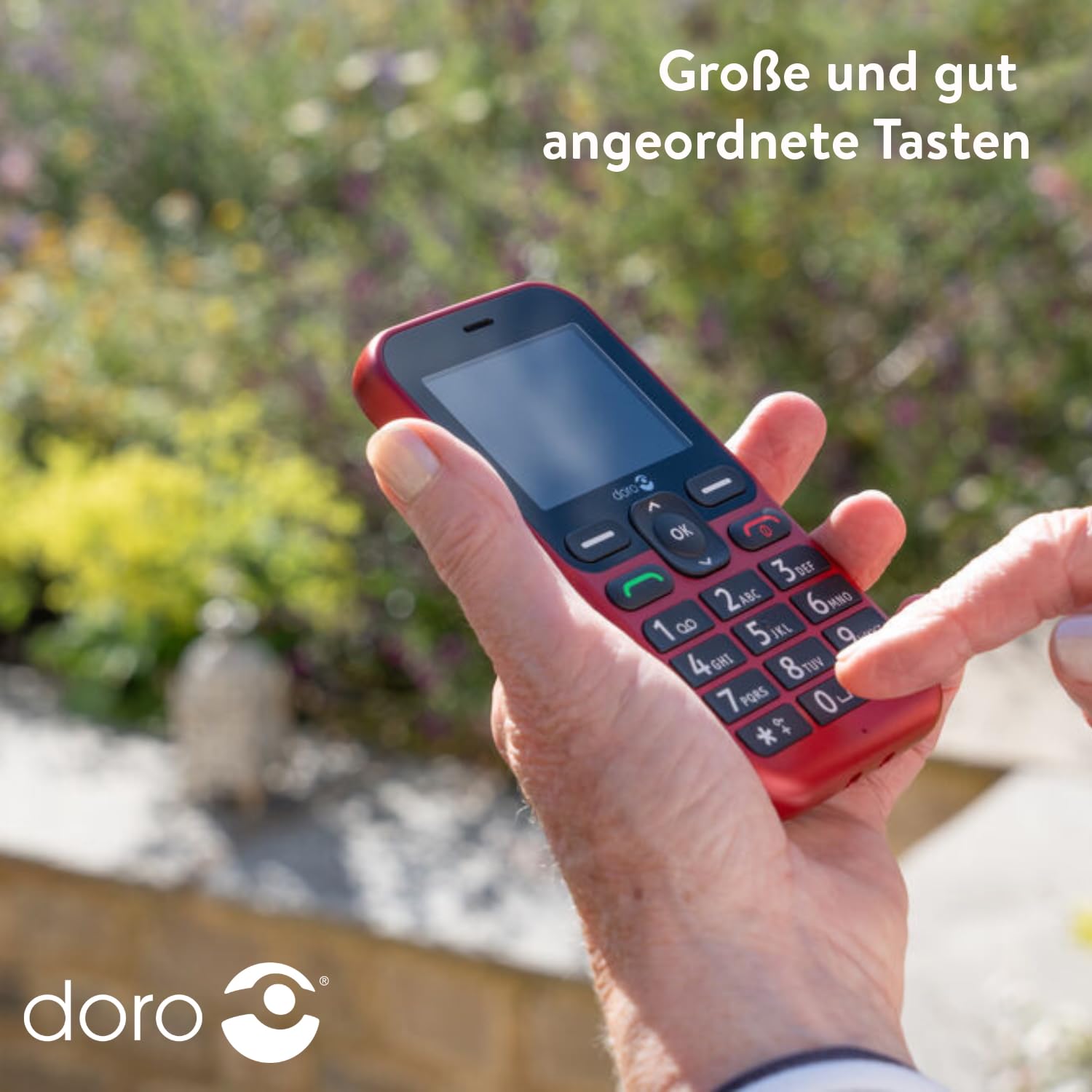 Doro - Leva L10 - Téléphone Portable Senior - Téléphone 4G Débloqué - Grand Écran - Son HD Puissant - Appareil Photo - Touche d'Assistance Avec GPS - Socle Chargeur Inclus - Graphite