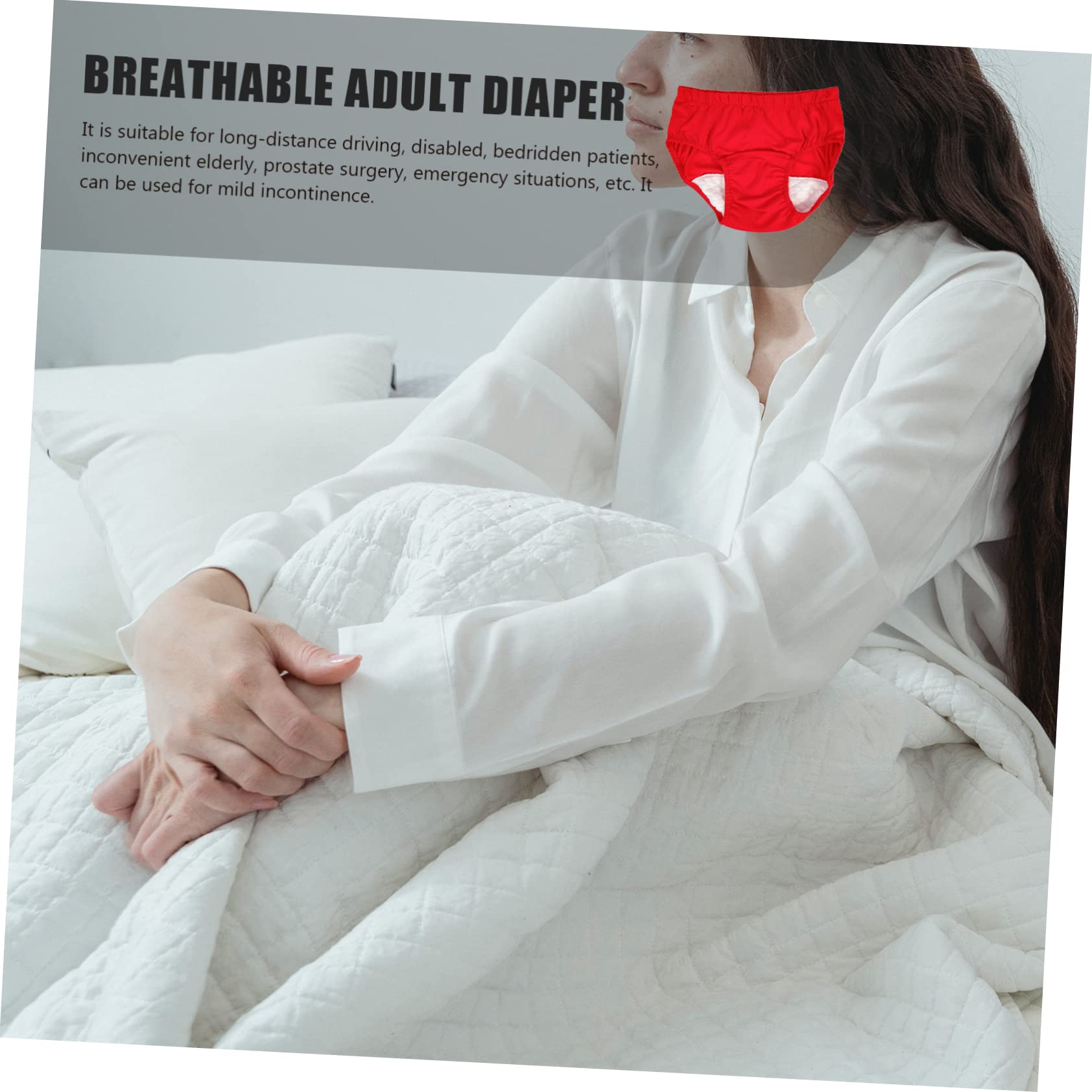 minkissy 4 Pezzi Di Pantaloni Da Uomo Traspiranti Per Adulti Pannolini Di Grandi Dimensioni