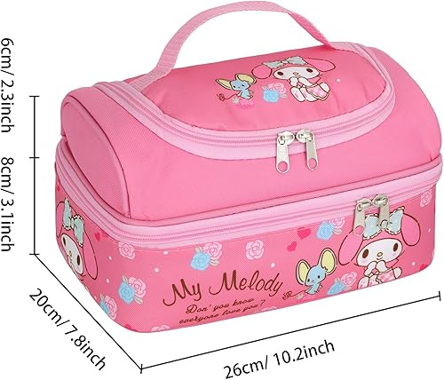 Miniatura 2 de Anime Melody - Bolsa de almuerzo para hombre y mujer, a prueba de fugas, gran compartimento, contenedor de almuerzo para trabajo, viajes, color rosa