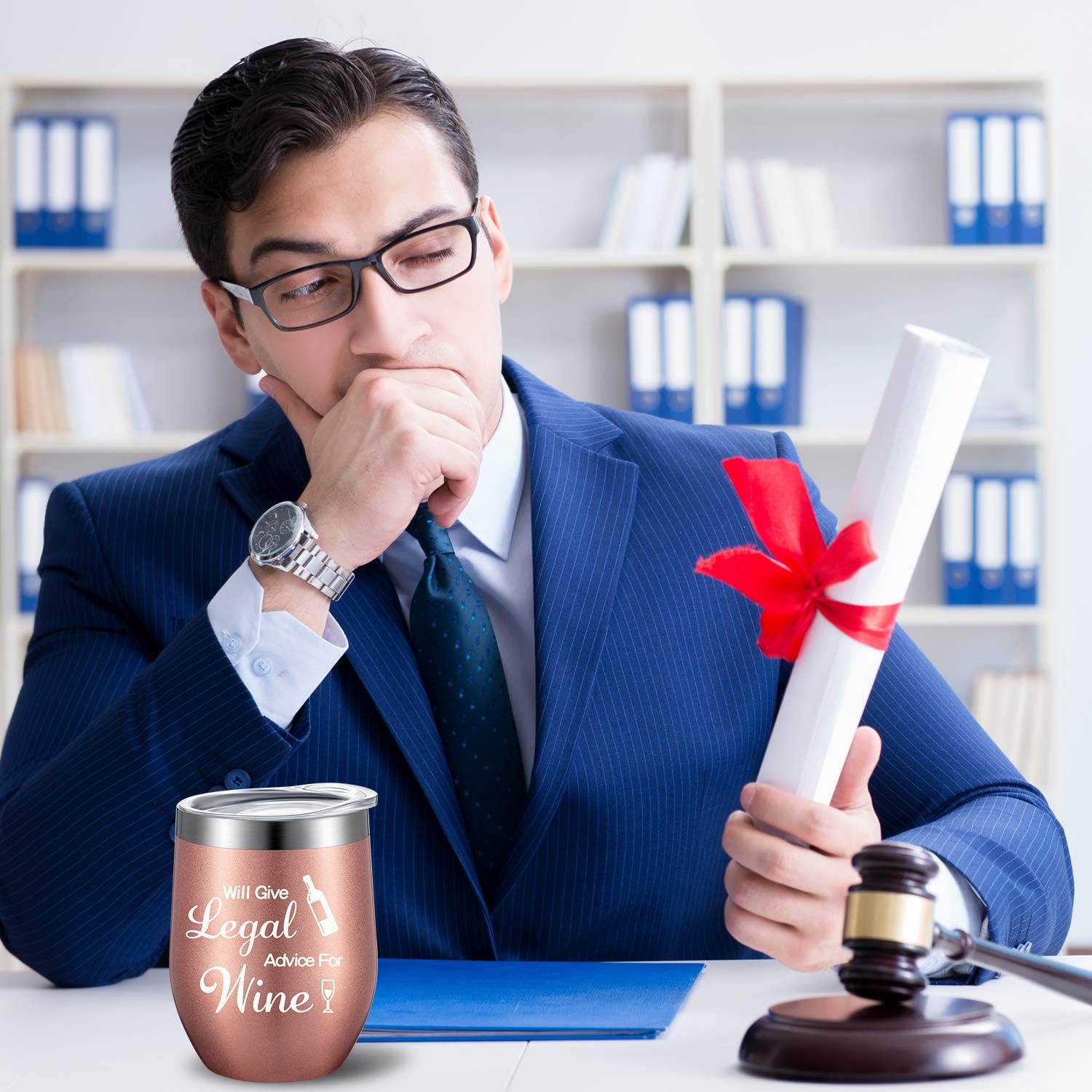 Uр Tо 50% оƒƒ Boao 2 Pack Lawyer Gifts Will Give Legal Advice for Wine 12 oz Stainless Steel Coffee Wine Tumbler Personalized Graduation Birthday for Law Student Paralegal Attorney Legal Assistant