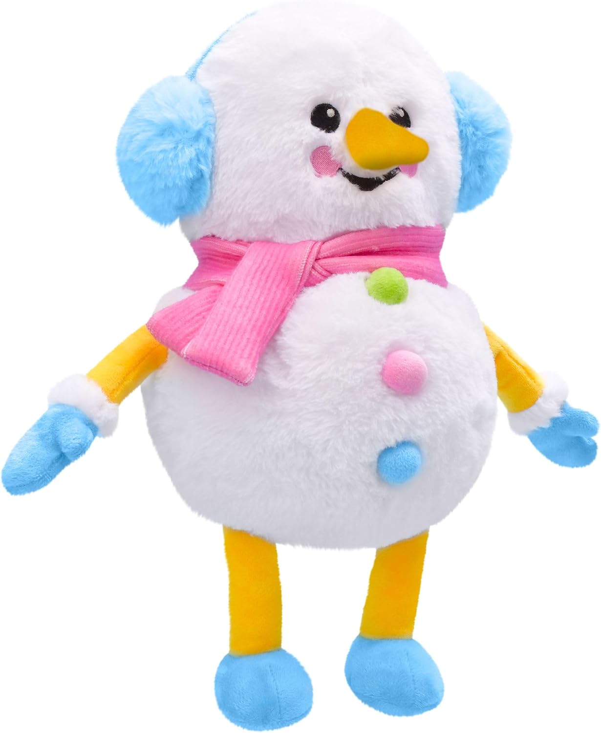 iscream Cozy Snowman 11" x 6" Plush Embroidered Accent Holiday Pillow