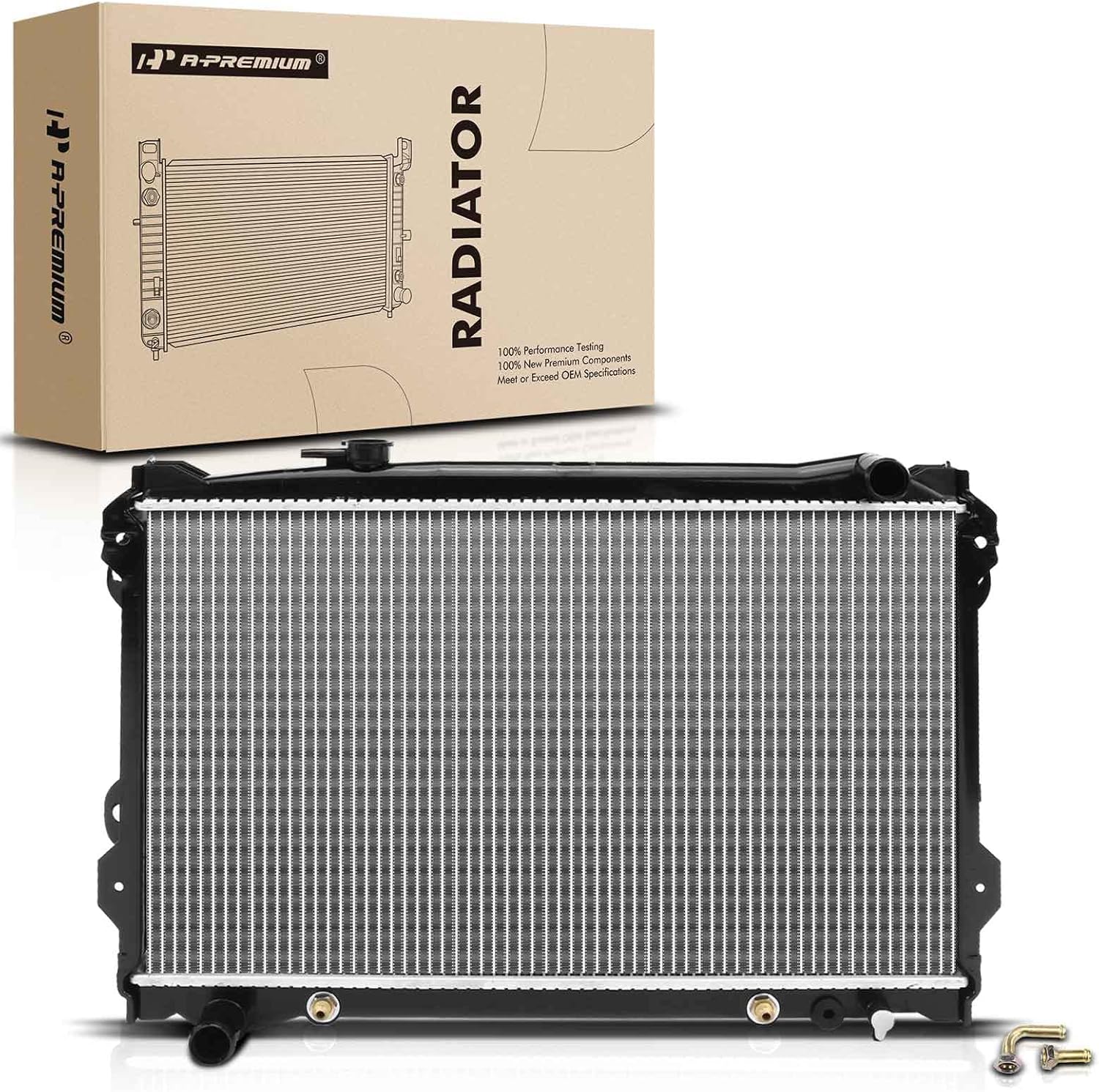 A-Premium Engine Coolant Radiator Assembly with Transmission Oil Cooler Compatible with Mazda B2600 1989-1993 L4 2.6L, Automatic Transmission, Replace# G60715200A, G61315200A