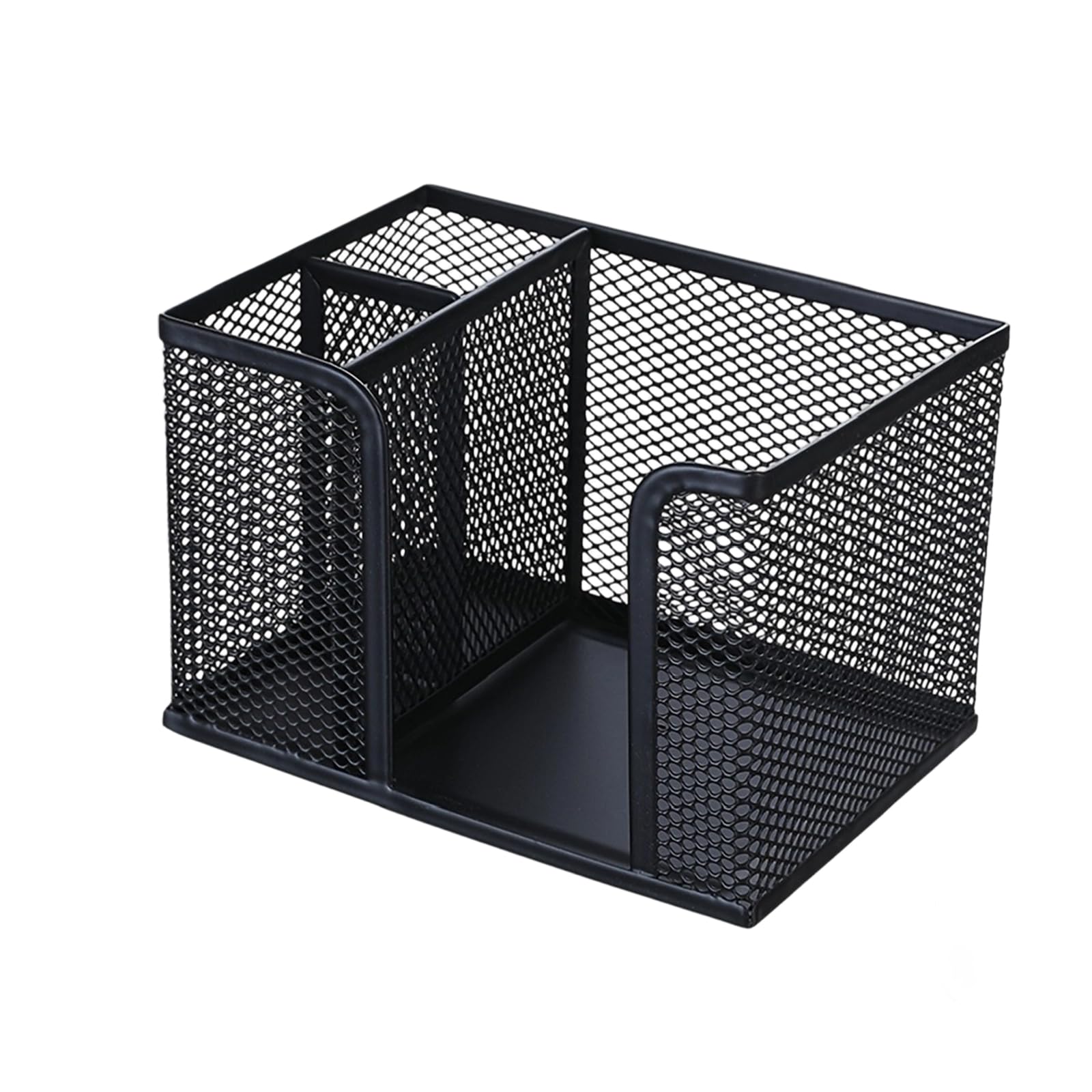 HZGFNBZ Desk Pencil Organiser 3 Compartments Metal Pen Stand Storage Case for Pen Pencil Marker Cosmetics Supplies Writing Tool Fashionable Writing Materials Owner