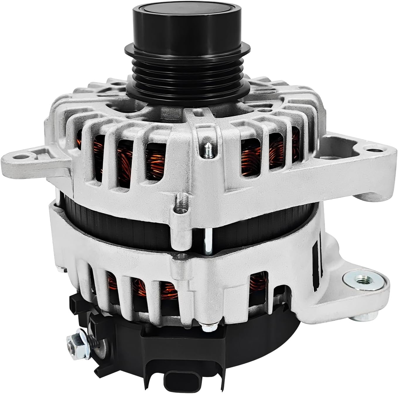 13526558 14V 150A Alternator Compatible with Buick Encore GX 2020-2023, Compatible with Chevy Trailblazer 2021-2023, 4-Groove Clutch Pulley Clockwise