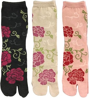 Wrapables Tabi Flip-Flop Socks Set of 3
