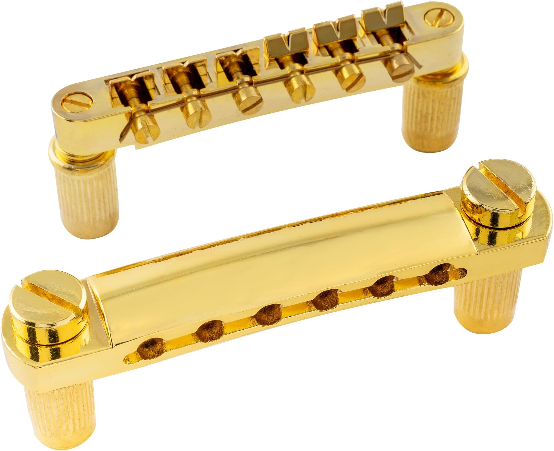 ABR-1 Style Tune-o-matic Bridge and Tailpiece Set for Les Paul Style Electric Guitar,Gold