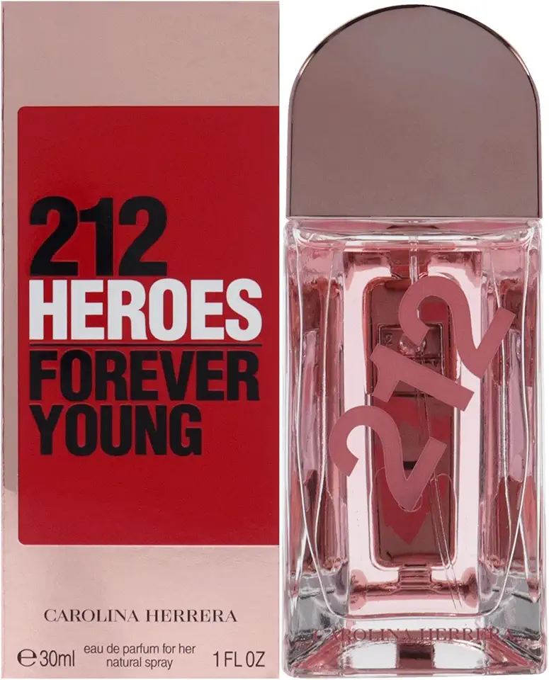 Perfume EDP Feminino 212 Heroes, Rosa, Carolina Herrera, 30 ml