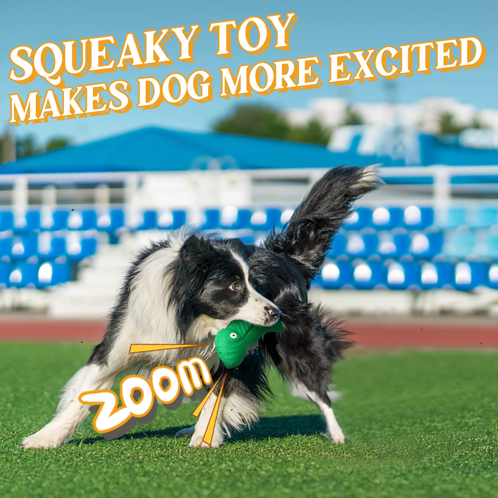 Sugelary Dog Toys for Aggressive Chewers, Indestructible Squeaky Dog Toys for Medium Large Breeds, Non-Toxic Natural Rubber, Tough and Durable Toucan-Shaped Dog Chew Toys for Dogs