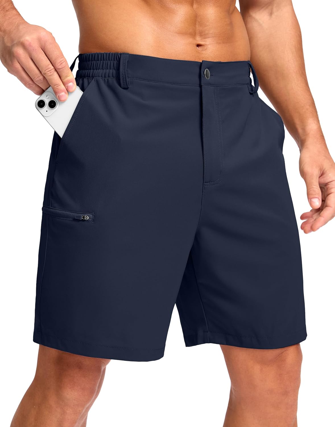 G Gradual Men's Casual Shorts 7"/ 9"/ 5" Lightweight 4 Pockets Stretch Quick-Dry Summer Shorts for Golf Work Hiking Trips