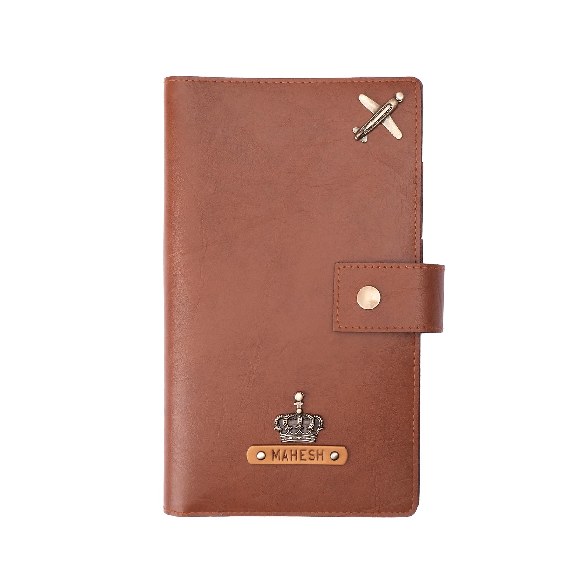 Passport Holder for Family 4 – Personalized Travel Wallet Organizer, Custom Vegan Leather Passport Cover for Family Trips, Sleek ID & Document Organizer for Travel, Tan