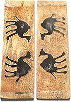 Vista 18 de Báscula de mango de cuerno de búfalo (parte superior plana) - (rojo vino) - (4.50 x 1.25 x 0.25)