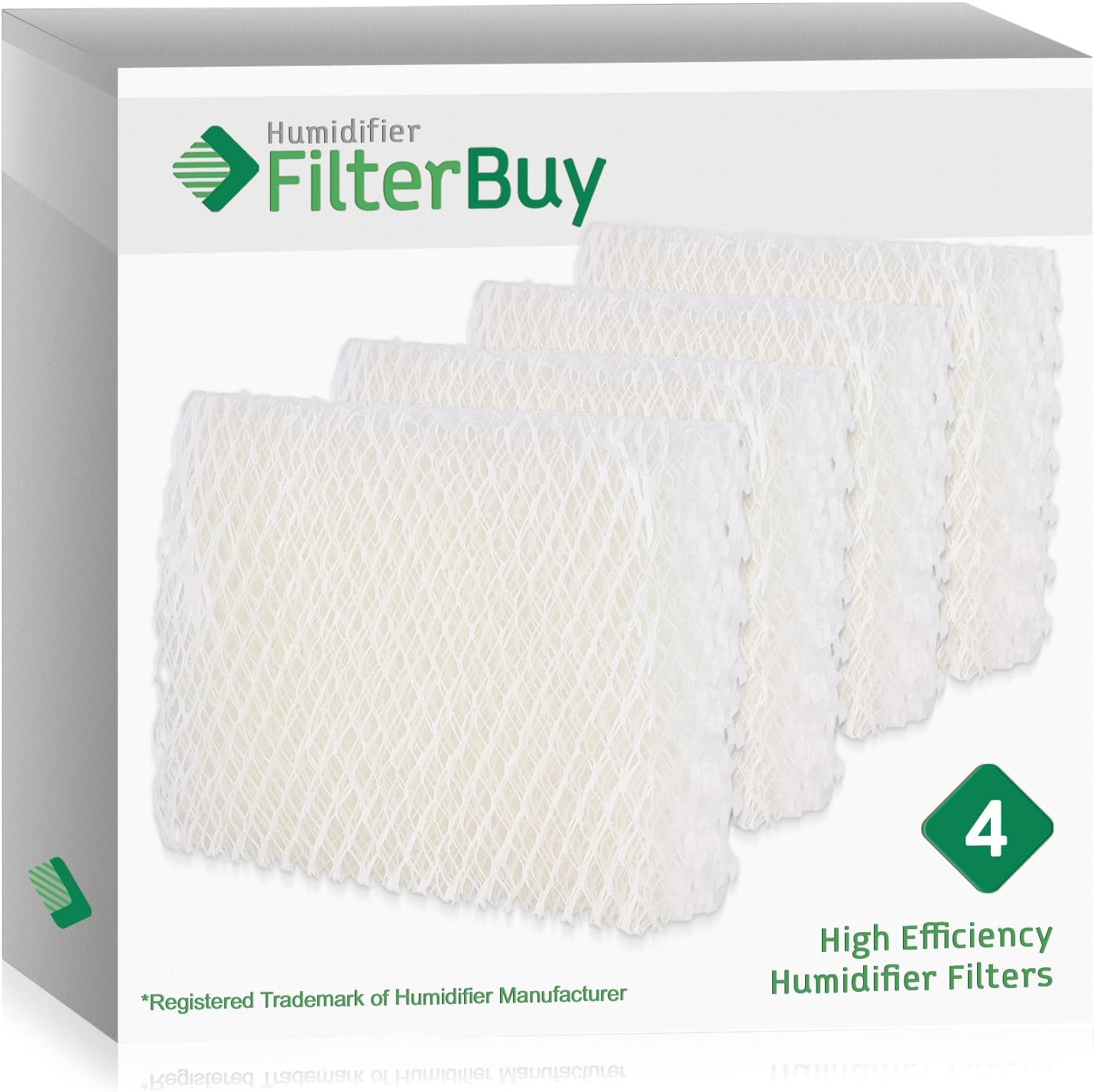 FilterBuy Replacement Humidifier Filters Compatible with Emerson HDC-12 (HDC12) & Sears Kenmore 14911. Pack of 4