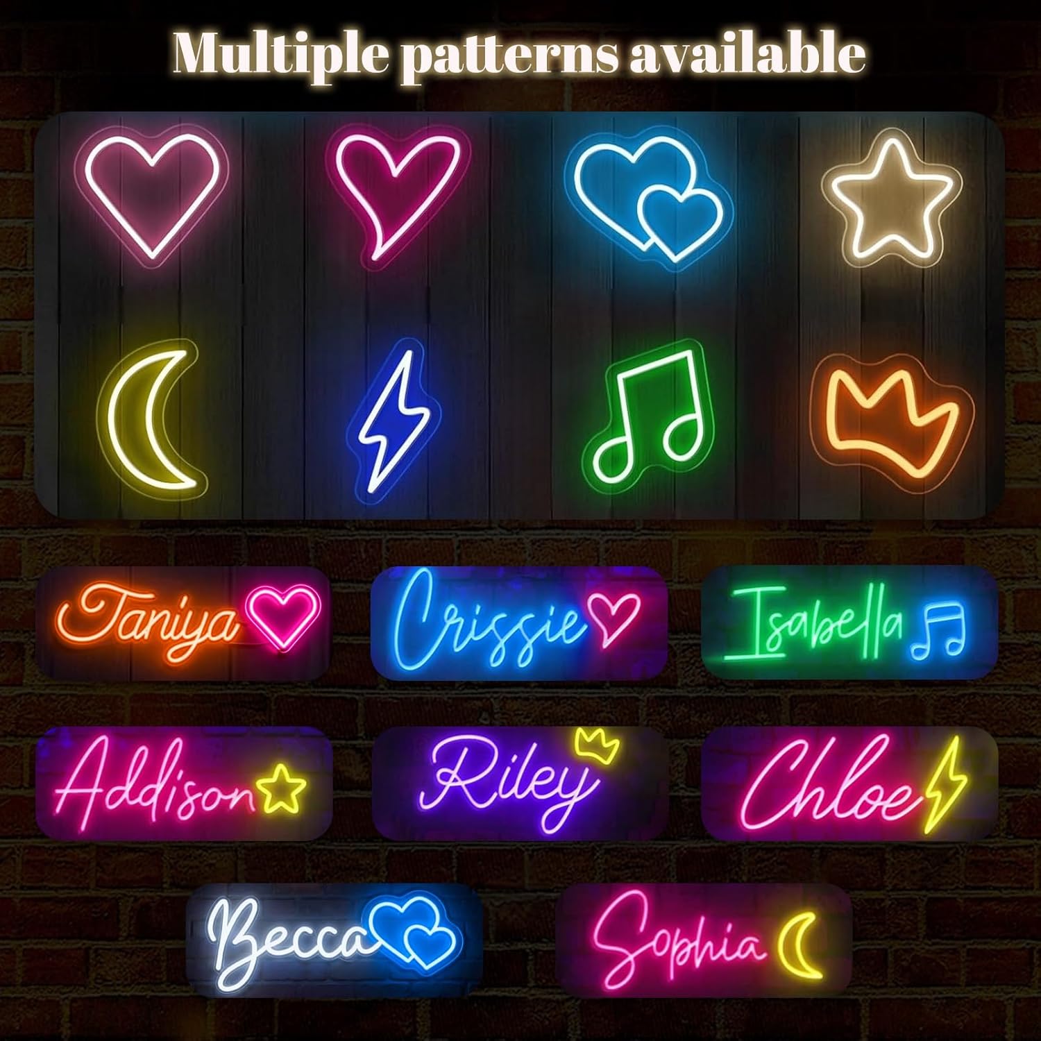 Custom Neon Sign, Personalized Colorful LED Neon Signs, Customizable for Wall Decor, Wedding, Cafe, Bar & Light Up Name Sign, RGB Rainbow Color Changing Neon Light for Events Birthday Gifts