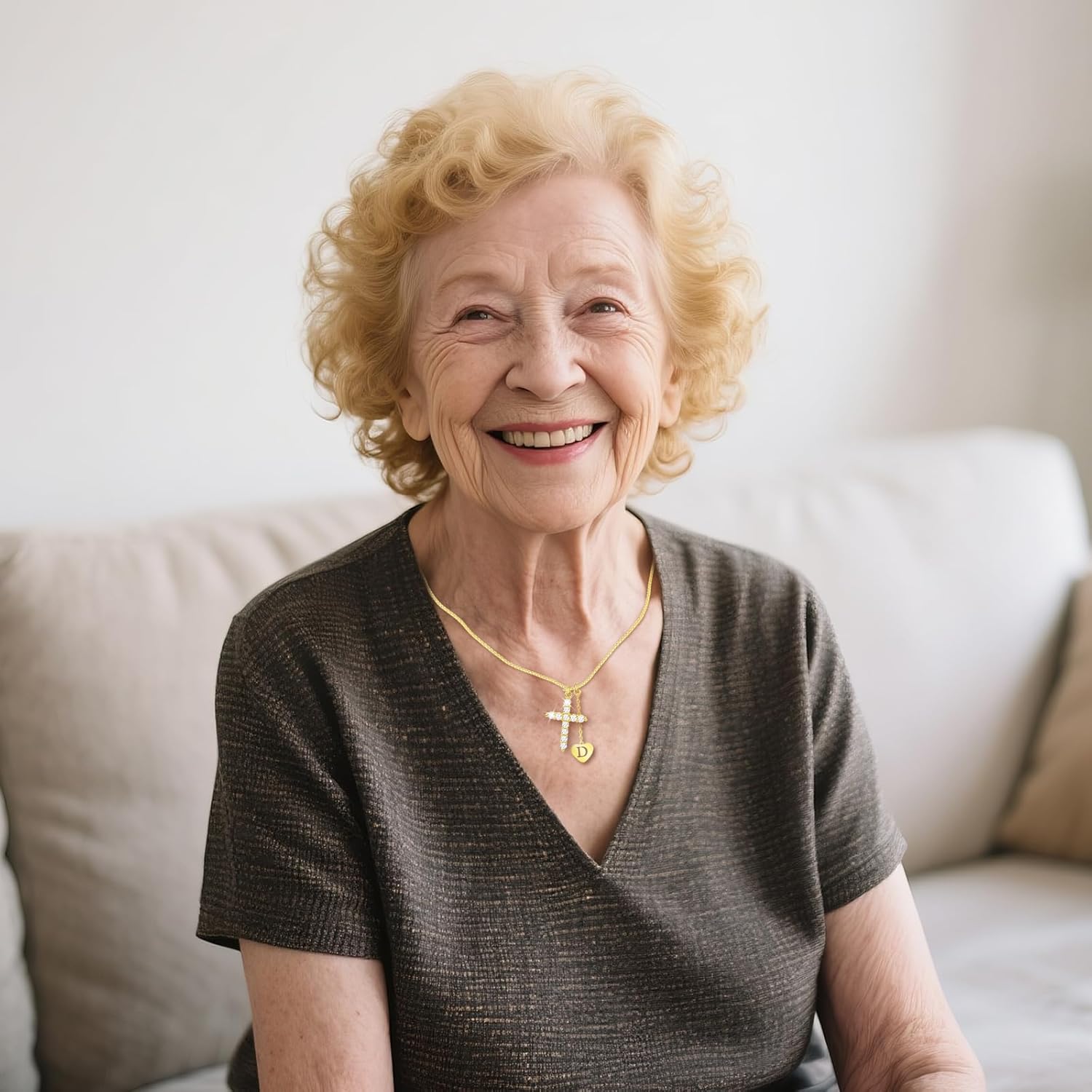 Initial Necklaces for Women Teen Girls 14K Gold - Diamond Cross Necklace with Letter A-Z Pendant for Mom Girlfriend Wife Daughter Niece, Personalized Jewelry Gifts for Birthday Graduation Valentine - Image 8