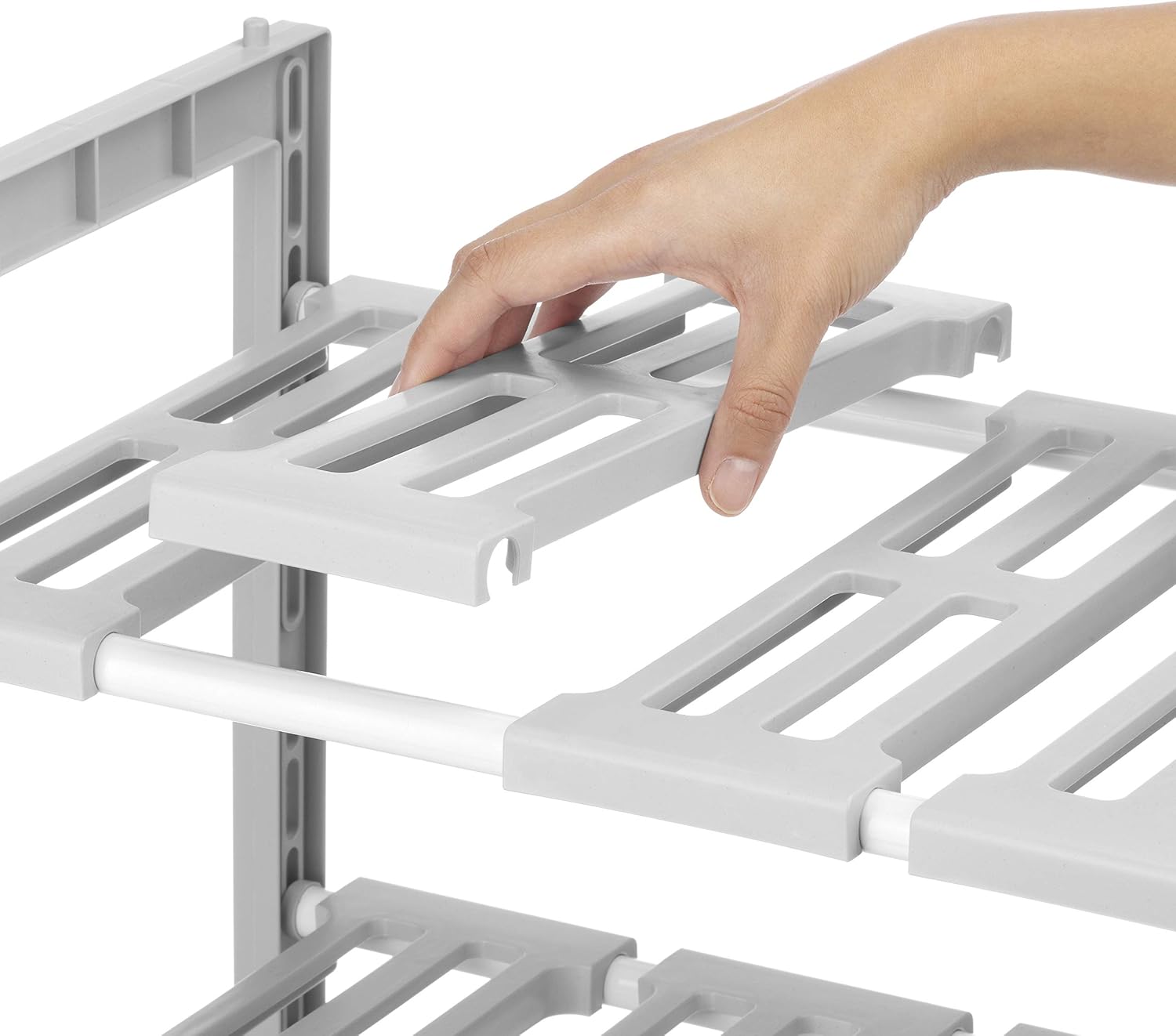 Whitmor 2-Tier Under Sink Shelves, Gray