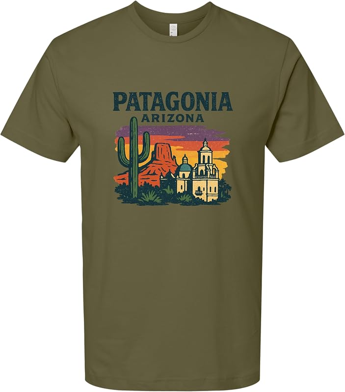 Patagonia Arizona Vintage Design Souvenir Unisex Cotton Crew Neck T-Shirt