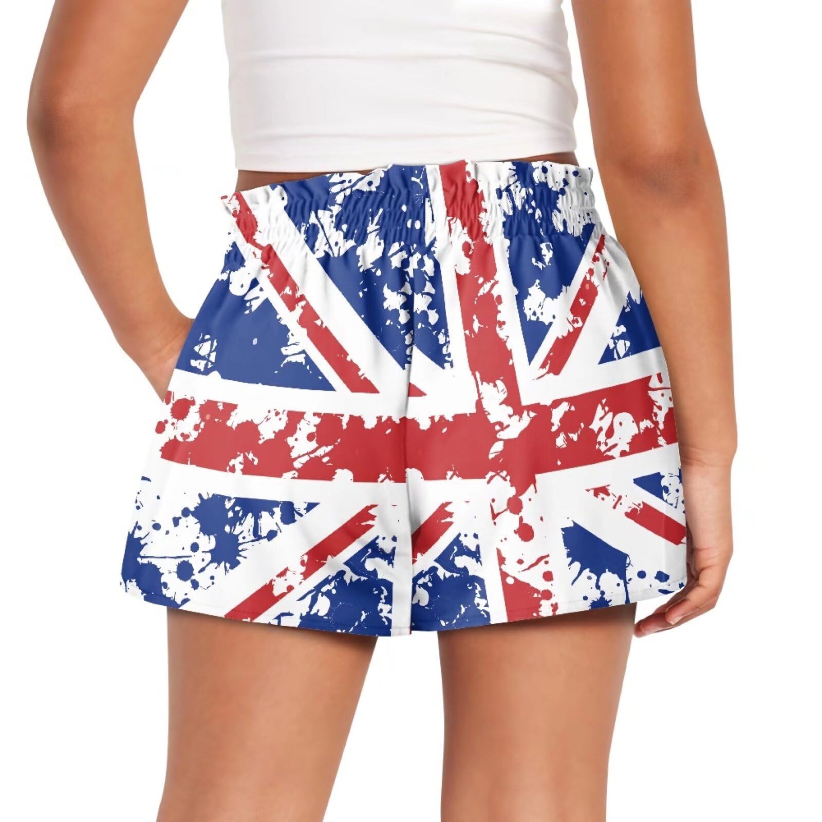 Frymappies Boys Camo Shorts 6-12 Months Kids Union Flag Athletic Shorts Casual High Waisted Shorts with Pockets Novelty Graphic Shorts Running Gym Shorts Toddler Boys Back to School Outfits