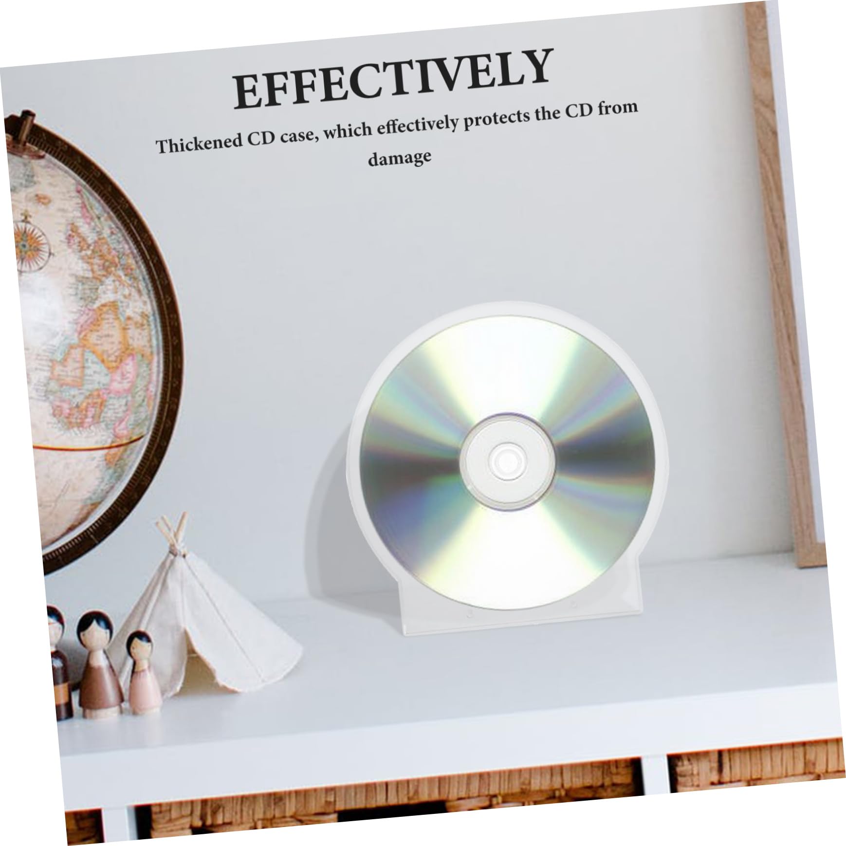 Alipis Custodia CD Rigid Plastica 50 Pezzi, Contenitore per Dischi Dvd e Cd, Porta Dischi Antigraffio Design Spesso per Organizzazione e Conservazione