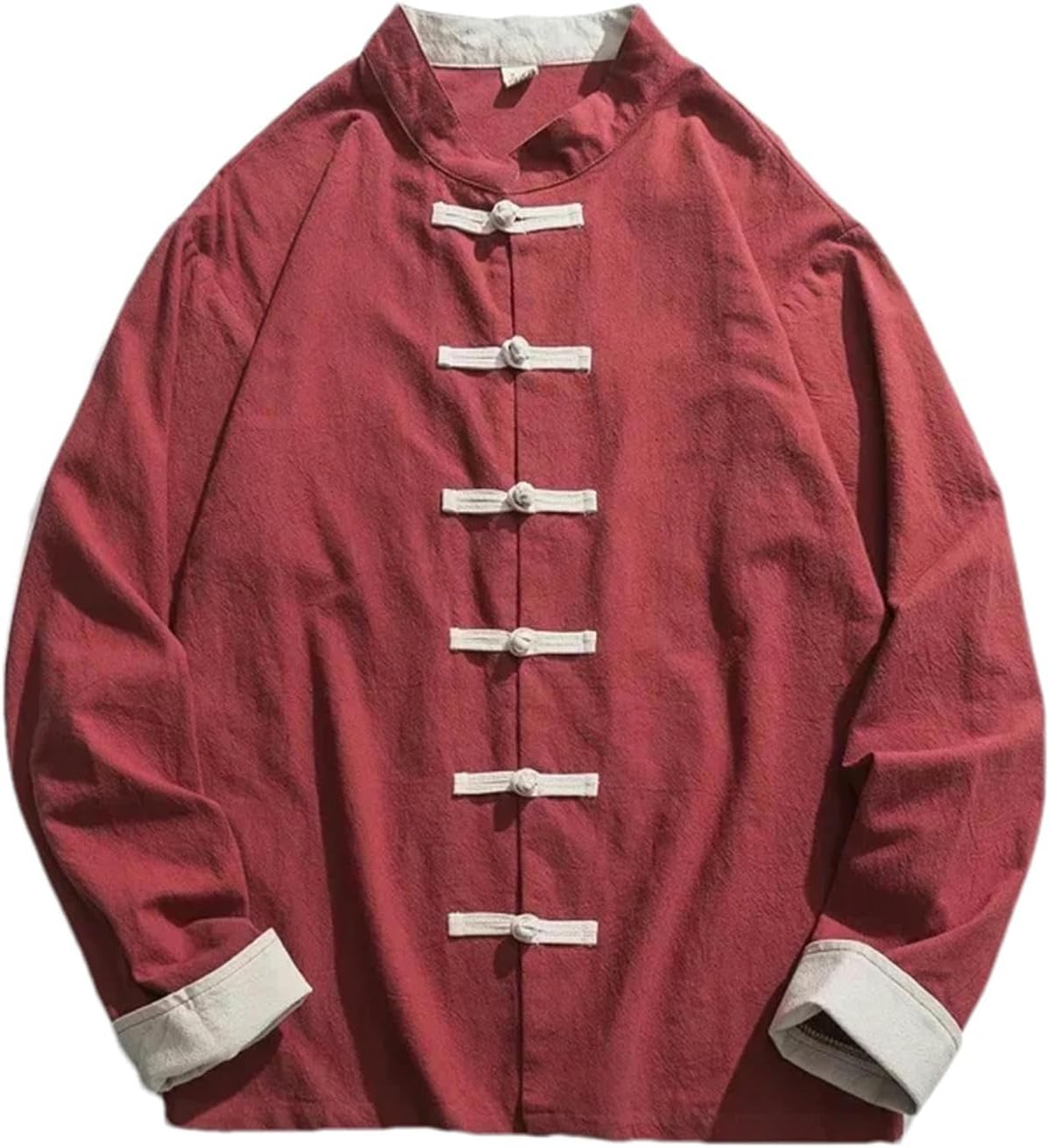 Kimono Jacket Men Traditional Chinese Clothing Linen Hanfu Top Long Sleeve Tang Suit Kung Fu Shirt Cardigan Coat