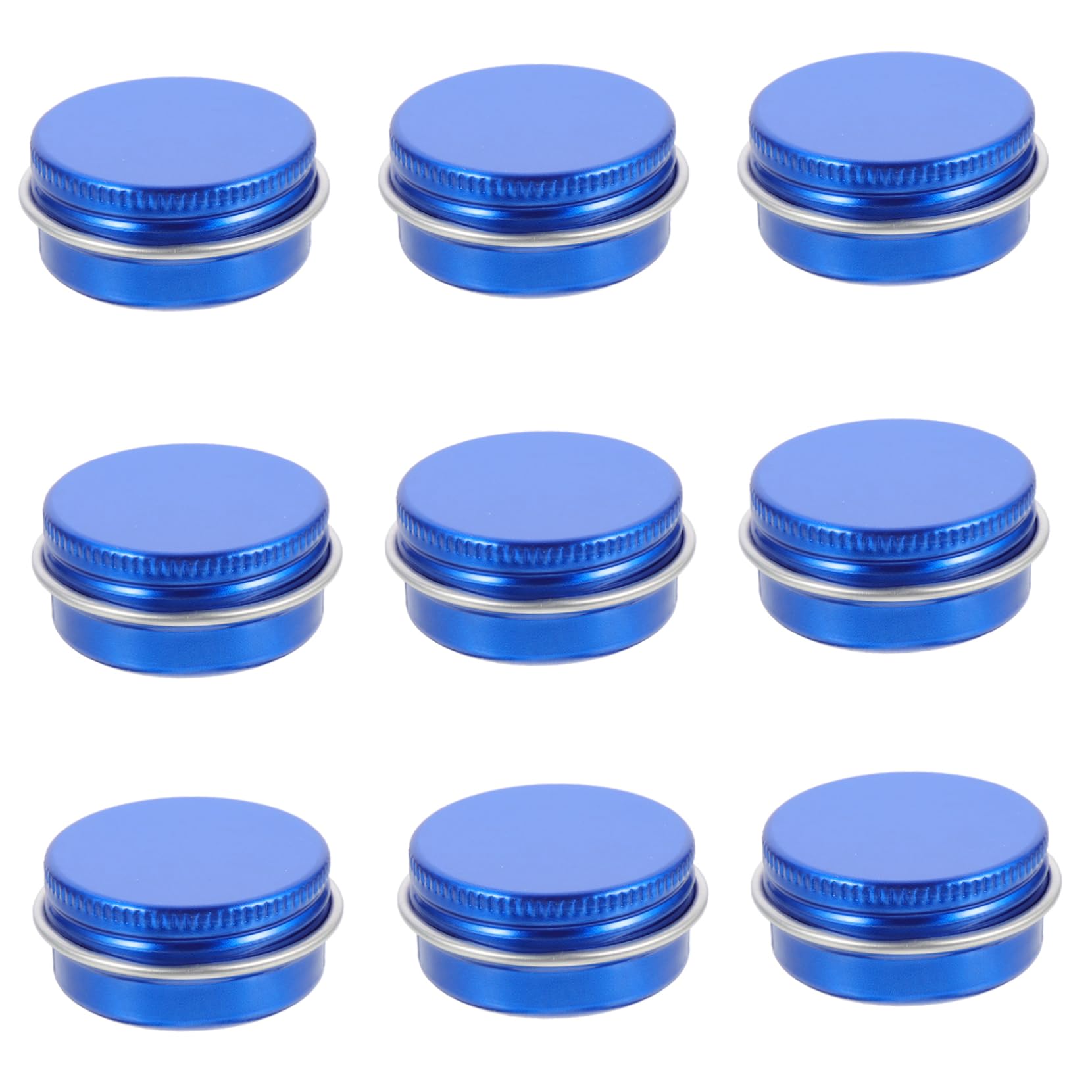 VICASKY Metal Candle Jars Lids Small Jars Lids Portable Aluminum Tins 10pcs Pack for Travel