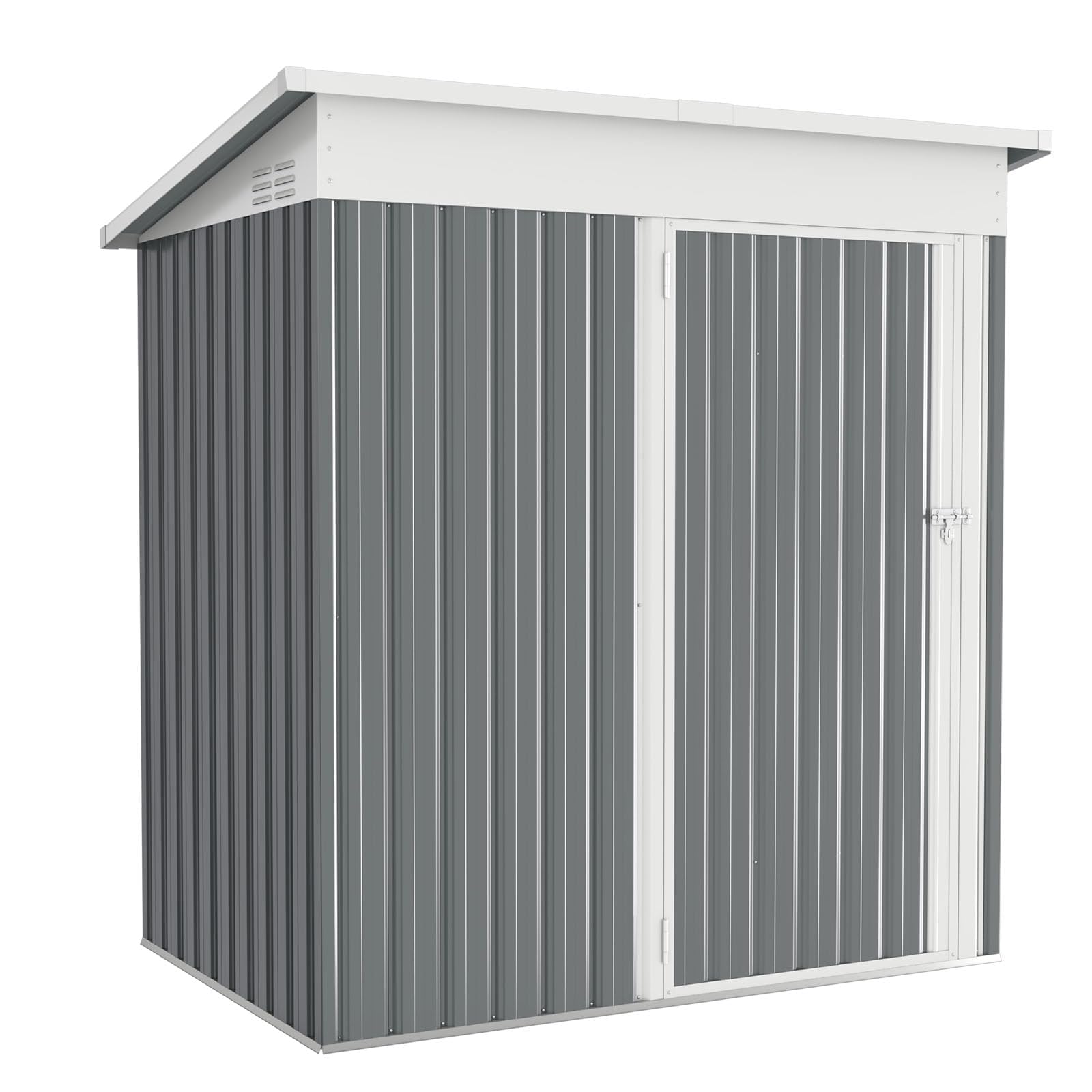 YODOLLA Abri de Jardin Métal avec Porte Verrouillable et Toit Incliné