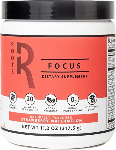 Silver Star Nutrition, Roots Focus - Suplemento nootrópico para el cerebro, sandía de fresa, mezcla de melena de león, cordyceps y hongos