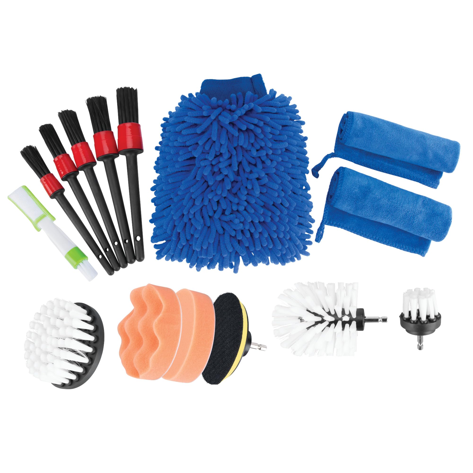 PERFORMANCE TOOL W4992 Ultimate Autowasch-Set (16-teilig) – die komplette Lösung für EIN funkelndes sauberes Auto