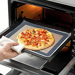 Silicone retangular, antiaderente, reutilizável, tapete de cozimento seguro para alimentos para biscoitos, pão, pastelaria, 41 x 29 cm, cinza