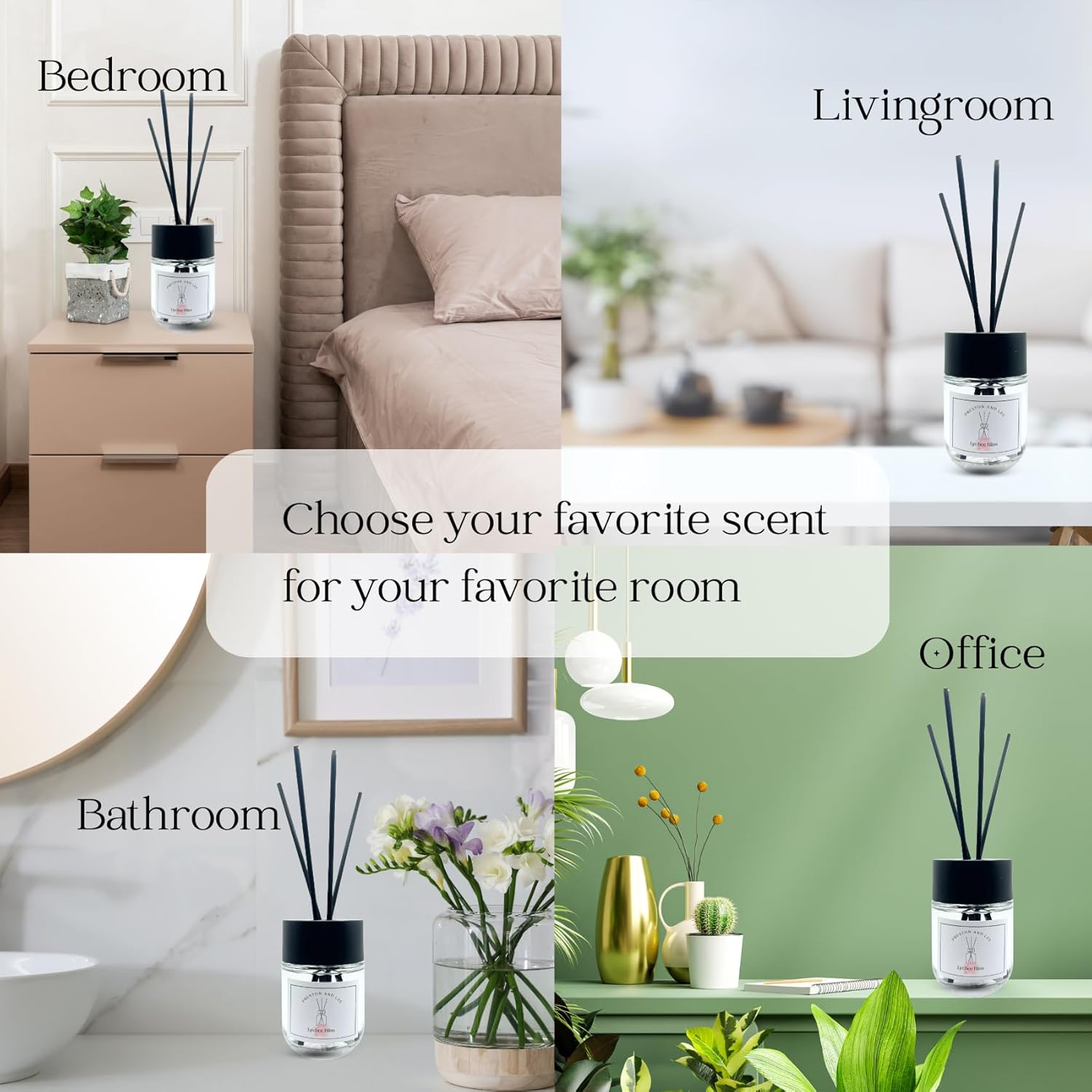 Reed Diffuser Set | 100 ml (3.4 fl oz) Lychee Bliss Scent | Reed Diffuser Set | Aromatherapy Diffusers | Reed Diffuser Oil for Home and Spa Fragrance - Image 5