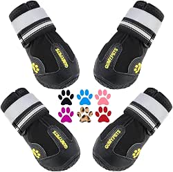 QUMY Dog Shoes for Hot Pavement, Dog Snow Boots &