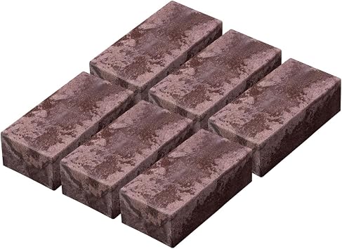 YPC Made in Japan Brick Block Interior Display Light Weight Furniture Indoor Brick Block Home 6-Piece Set Brick Type Brown